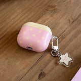 Lovely Pink Earphone Case For Apple AirPods Pro 2 Soft Cover Cute Yellow Star Pattern Silicone Protector For AirPods 1 2 3 4