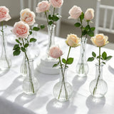 Nordic Striped Clear Glass Vase Simple Elegant Tabletop Decoration for Living Room Wedding Party Ornament
