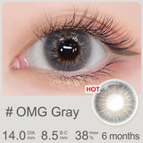 Gray Series Contact Lens For Myopia Friendly To Deep Pupils And For All Skin Tones 14.0~14.5mm 6 Months