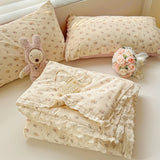 Class A Pure Cotton Summer Quilt Soybean Fiber Thin Quilt Princess Style Lace Ruffles Comforter Summer Air Conditioned Blanket