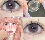 1 Pair Korean Fashion Lenses Pink Anime Lenses with Diopters Degree Big Eye Lenses Soft Beautiful Pupil High Quality Lens