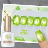 Green Guava Gel Nail Polish Cat Magnetic Light 10ml Sparkling Glass Bead Soak Off UV LED Varnish Salon Maniucre