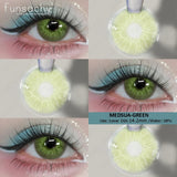 Blue Lenses with Prescription Myopia Colored Contact Lenses for Eye Cosmetic Eye Contacts Lens with Degree Yearly Pupil