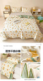 Washed Cotton Printed Summer Quilt Air Conditioner Thin Quilt Machine Washable Lightweight Single Double Bedding Soft Breathable