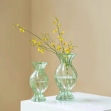 Modern Textured Glass Vase Decorative Flower Arrangement Container for Tabletop Wedding Party Indoor Home Decor