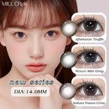 2PCS New Fashion Contact Lenses Beauty Colorld Contact for Eyes Makeup Brown Lenses Cosmetics Grey Eyes Lenses Yearly
