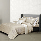 4Pcs Lotus Embroidery 1000TC Egyptian Cotton Rose Jacquard Luxury Bedding Set Duvet Cover Set Bed Sheet/Fitted Sheet Pillowcases