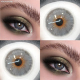 Colored Contact Lenses Cleopatra Gray Honey Blue Color Contacts Eye Lens Eyes Half Year 2Pcs