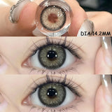 1 Pair Colored Contact Lenses for Eyes Natural Look Brown Eye Lenses Gray Contact Blue Lenses