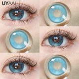 1 Pair Cosplay Colored Contact Lenses Red Halloween Crazy Eye Lenses Blue Anime Contact Lenses For Role Play Party Yearly