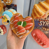 Large Croissant Refrigerator Magnet Sticker Dessert Cake Bread Creative Magnetic Decoration Ins Style Photo Message Board Sticke