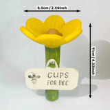 Resin Floral Bees Watering Station Feeding & Watering Supplies Garden Floral Bee Feeder with Butterfly Bath Tub Outdoor Decor