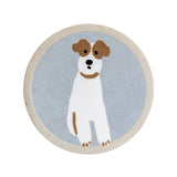 Round Seat Cushion Soft Cartoon Dog Stripe Plush Floor Chair Sofa Pad Support Home Office Autumn Winter Warm Decor 40x40cm