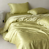 Lyocell Jacquard Soft Silky Cooling Bedding Set Single Double Queen King Duvet Cover Bed Sheet/Fitted Sheet Pillowcases 3/4Pcs