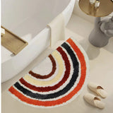 Tufted Rainbow Bathroom Mat Soft Tufting Colorful Bedroom Carpet Bathmat Rug Non Slip Pad Aesthetic Home Room Decor 45x80cm