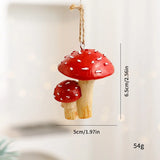 1/3Pcs Red Mushroom Christmas Tree Decoration Cute Christmas Mushroom Hanging Ornaments Holiday Party New Year