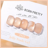 Wine Red Jelly Gel Nail Polish Glitter Nude Translucent Quick Extension Gel Semi Permanent Varnish UV Gel Nail Art 1