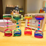 Acrylic Liquid Hourglass Timer Pressure-reducing Two-color Liquid Oil Drain Creative Oil Drop Process Desktop Display Hourglass