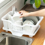 Home Countertop Dinnerware Chopsticks Spoons Organizer Drain Board Dish Drying Rack Storage Rack Utensils Drainer Rack