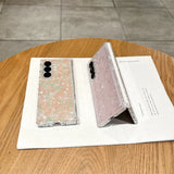 Luxury Aurora Shell Pattern Hard Case for Samsung Galaxy Z Fold 7 6 5 4 fold7 zfold Fold6 Colorful Acrylic Shockproof Back Cover