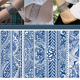 Armband Waterproof Temporary Tattoo Sticker arm and shoulder tattoos for men False Waist Arm Foot Strip Tattoos for Girl Women