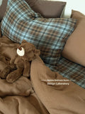 Fre Color Colion Pure Cotton Pleated Four-Piece Set Bedding Quilt Cover Pillowcase Bed eet id Pattern Chinese Sle
