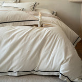 60s Cotton Thick Woven Jacquard Embossed Luxury Bedding Set Queen King Size Duvet Cover Flat/Fitted Bed Sheet Pillowcases 4Pcs