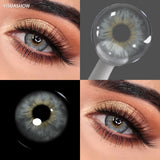 Brown Blue Colored Contact Lenses Yearly Plano Diopter Myopia Soft Lens Natural Look Daily Eye Contacts 60