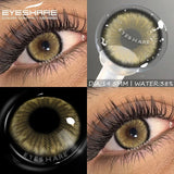 Myopia Lenses 1Pair Colored Contact Lenses with Degree Natural Blue Eye Contacts Prescription Lens Gray Pupils Yearly