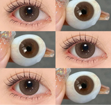 1Pair 0~-8.00 Myopia Lenses Brown Color Contact Lenses with Prescription Gray Beautiful Pupil Contact Lens with Degree