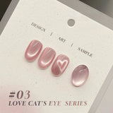 12ml 1-16pcs Autumn Nails New Clear Pink Glass Bead Moonlight Magnet Cat Eye Gel Nail Polish Whitening Nail Supplies