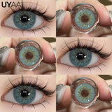 1 Pair Contact Lenses with Natural High Color Saturation & Defined Edge, Soft Age-Reducing Ambience