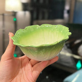 Creative Cartoon Chinese Cabbage Shaped Ceramic Salad Bowl Soup Bowl Family Fruit Snack Plate Kitchen Utensils Accessories