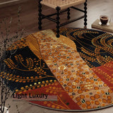Carpet for Living Room Light Luxury Round Bedroom Rugs Retro Fashion Decoration Large Area Sofa Coffee Table Mats Alfombra Ковер