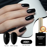 15ml Black Nail Gel Polish — Soak-Off Formula, Minimalist Style; Nail Art Tools & Design, Ideal for Home or Salon DIY