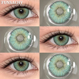 1 Pair New Color Contact Lenses for Eye Beautiful Pupil Fashion Blue Soft Lenses Gray Natural Contacts Yearly Cosmetics