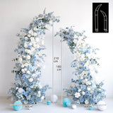 Blue Wedding Decoration Bull Horn Arch Floral Party  Engagement  Ceremony  Wedding  Outdoor  Event  Ceremony  Simulated  Flowers