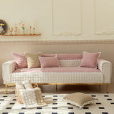 Quilted Velvet Sofa Covers, Couch Slipcover, Lace, Sectional Sofa Armchair Furniture Protector, Soft Warm, Non-slip