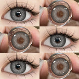 Color Contact Lenses for Eyes Gray Lense Brown Contact Blue Eyes Lenses Colorful Makeup Contact Lens Yearly 2pcs/pair