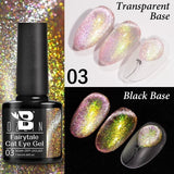 7.5ml Golden Gradient Cat Eye Nail Polish Gel Phototherapeutic Gel Soak Off Nail Magnetic Gel Polish Nail Art DlY