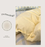 Moonlight Bus Cheese Yellow ids INS Sle Full Cotton Waed Bedding Cover 8 Bedding Four-Piece Set Mixed Cotton Bedding