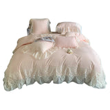 4pcs French Princess Style Pure Cotton 100% Bedding Set Luxury Quilt Cover 200x230 220x240 Bed Cover and 2pcs Pillowcases