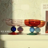Colorful Glass Bowls Icecream Glass Bowls Creative Kitchen Salad Soup Container Tableware Soup Fruit Bowls Dining Utensils Gifts