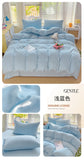 Solid Color Bedding Set Kids Twin Full Queen Size Washed Cotton Single Couple Duvet Cover Set Quilt Cover Pillowcases Bed Linen