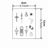 75 Patterns Cute Tattoo Stickers Bear Star Smile Face English Temporary Tattoos Suitable for Summer Tattoos