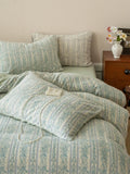 Floral Carved Milk Velvet Bedding Set 3-4 Pieces Winter Warmth Bed eet Cover Duvet Cover Bed Canopy Bedding Fre Sle