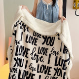 Ikeehome  New Milk Fleece Multifunctional Blanket Household Thickened Leisure Blanket Lamb Fleece Dormitory Quilt Cover Dual-purpose