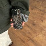Gray Leopard Print Suitable for Apple for Iphone16Promax Case/For Iphone15Promax Case/14Pro Case/13Pro Case Fashion Mobile Phone Case/Simple Mobile Phone Case
