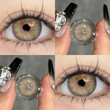 2PCS Color Contact Lenses for Eyes with diopters Myopia Green Blue Pupils Lenses Beauty Cosmetics Multicontact Lenses