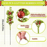 6/12Pcs Christmas Decoration 22CM Artificial Pine Branches for Home Decor Christmas Tree Pendant Ornament Party Gifts Supplies